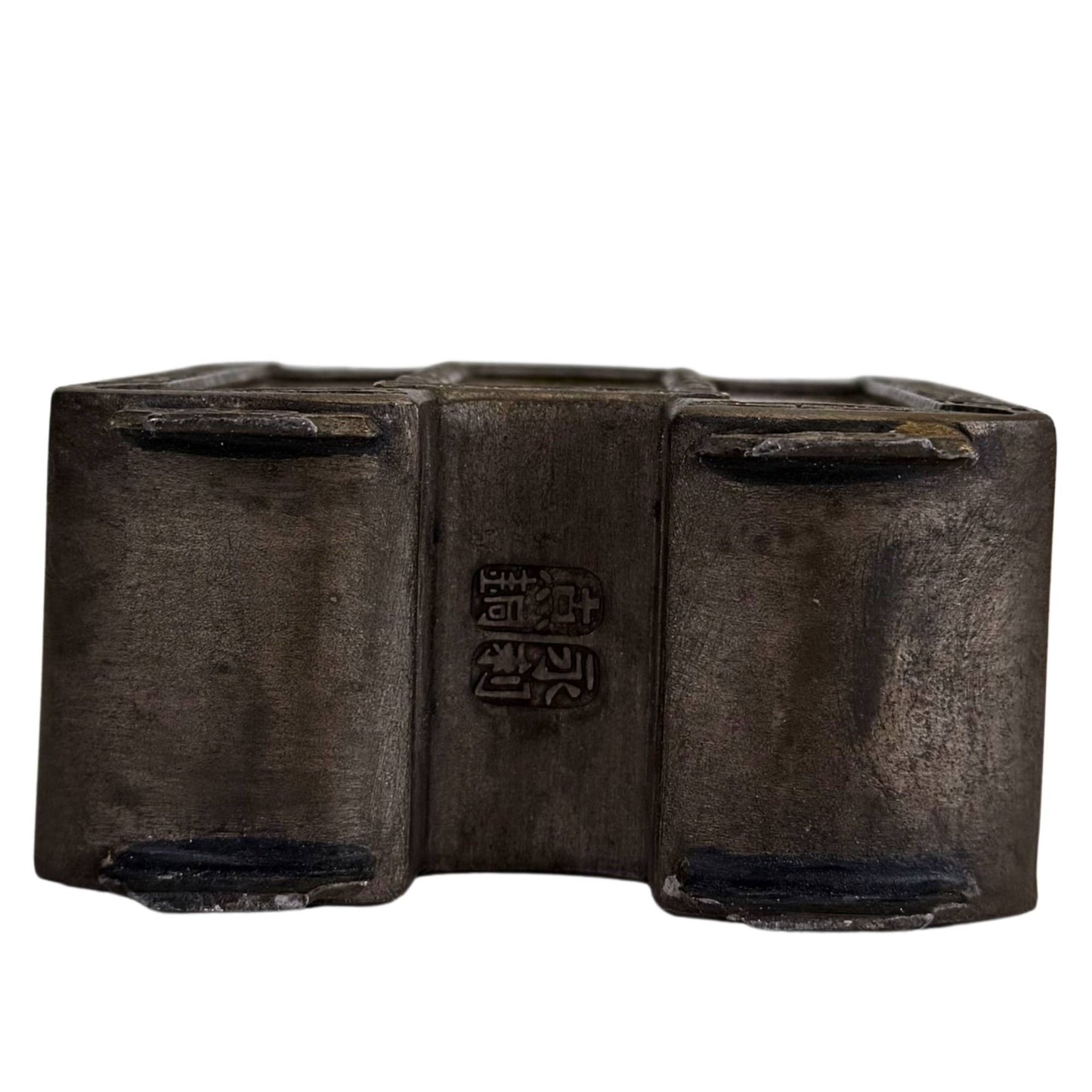 Chinese art object with court ladies, floral motifs and symbolic details