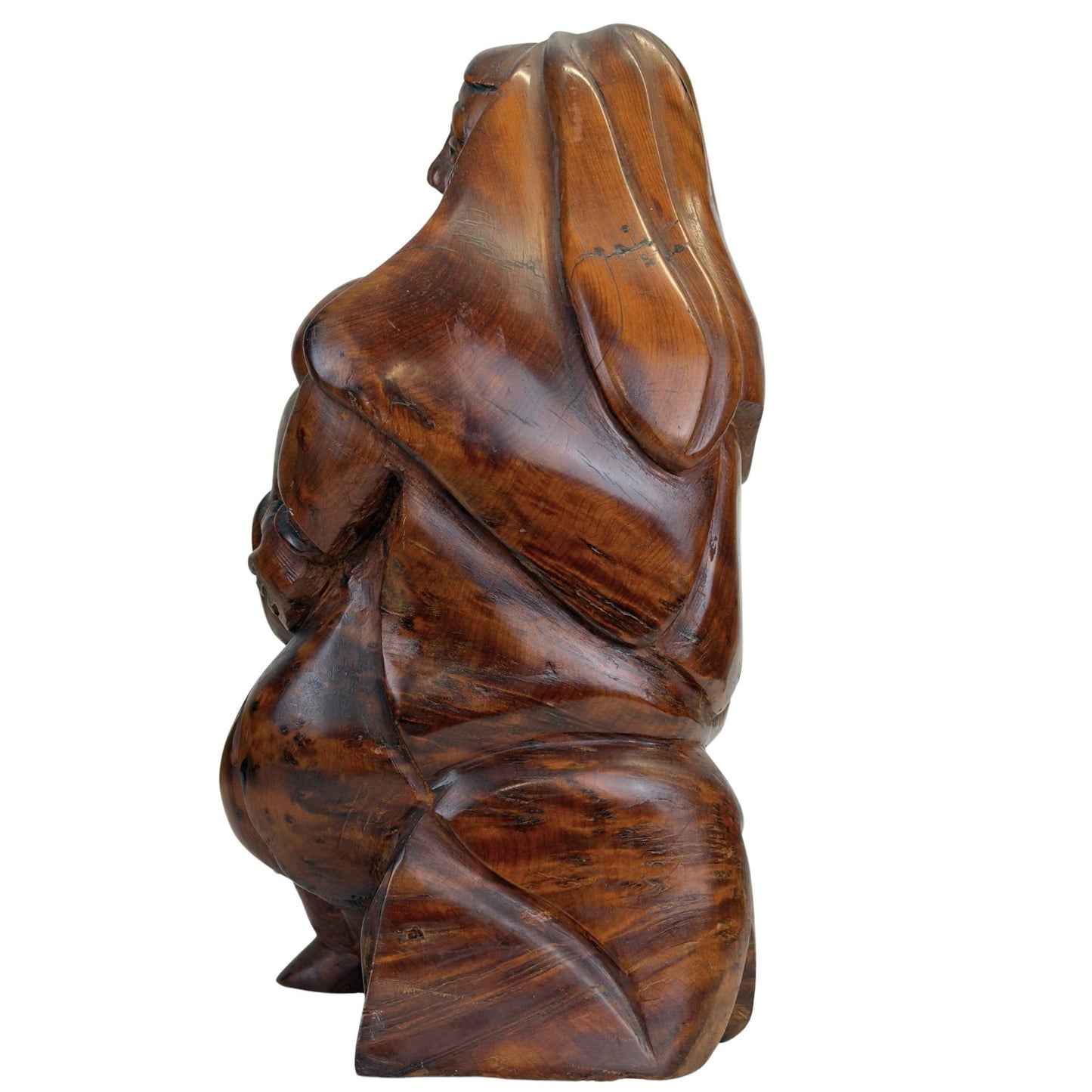 Hand-carved Madonna statue from the Christian art tradition