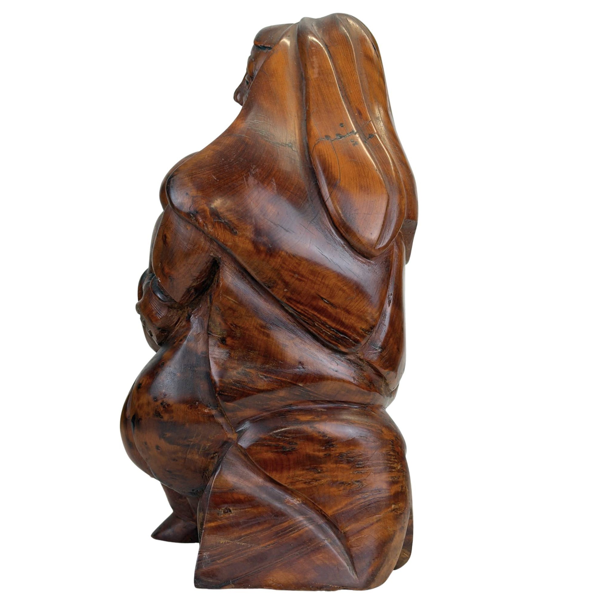 Hand-carved Madonna statue from the Christian art tradition