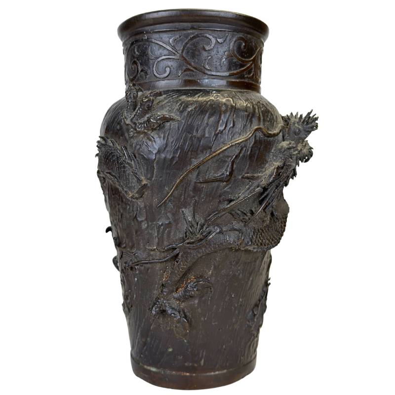 The 'Dai Nippon' (Great Japan) signature on the underside of a Meiji vase.