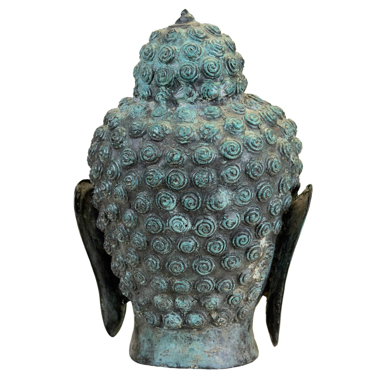 Decorative bronze Buddha head for a stylish interior