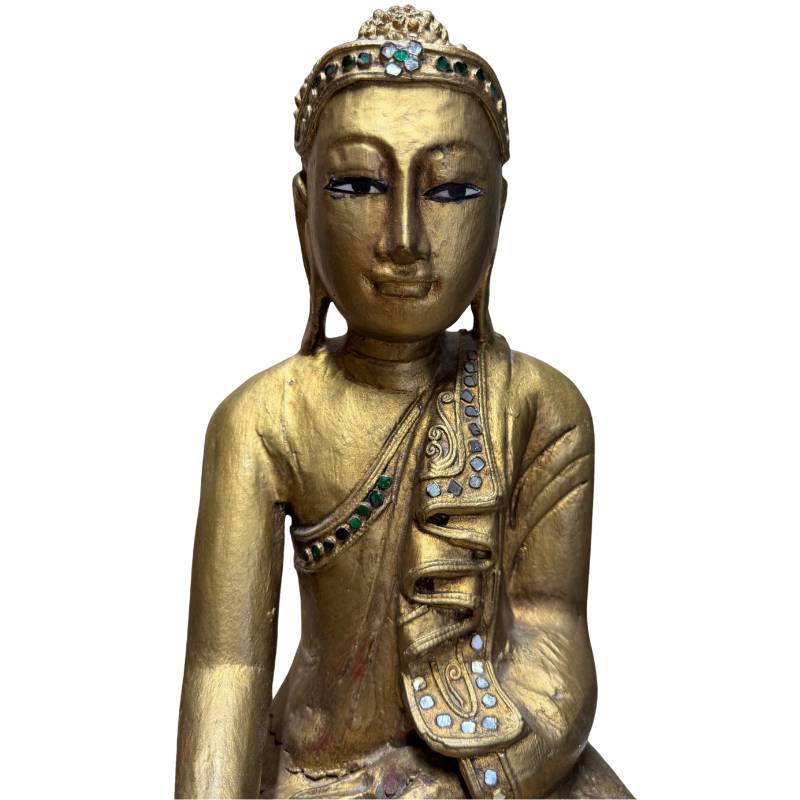 Detail of Mandalay Buddha's face, serene expression