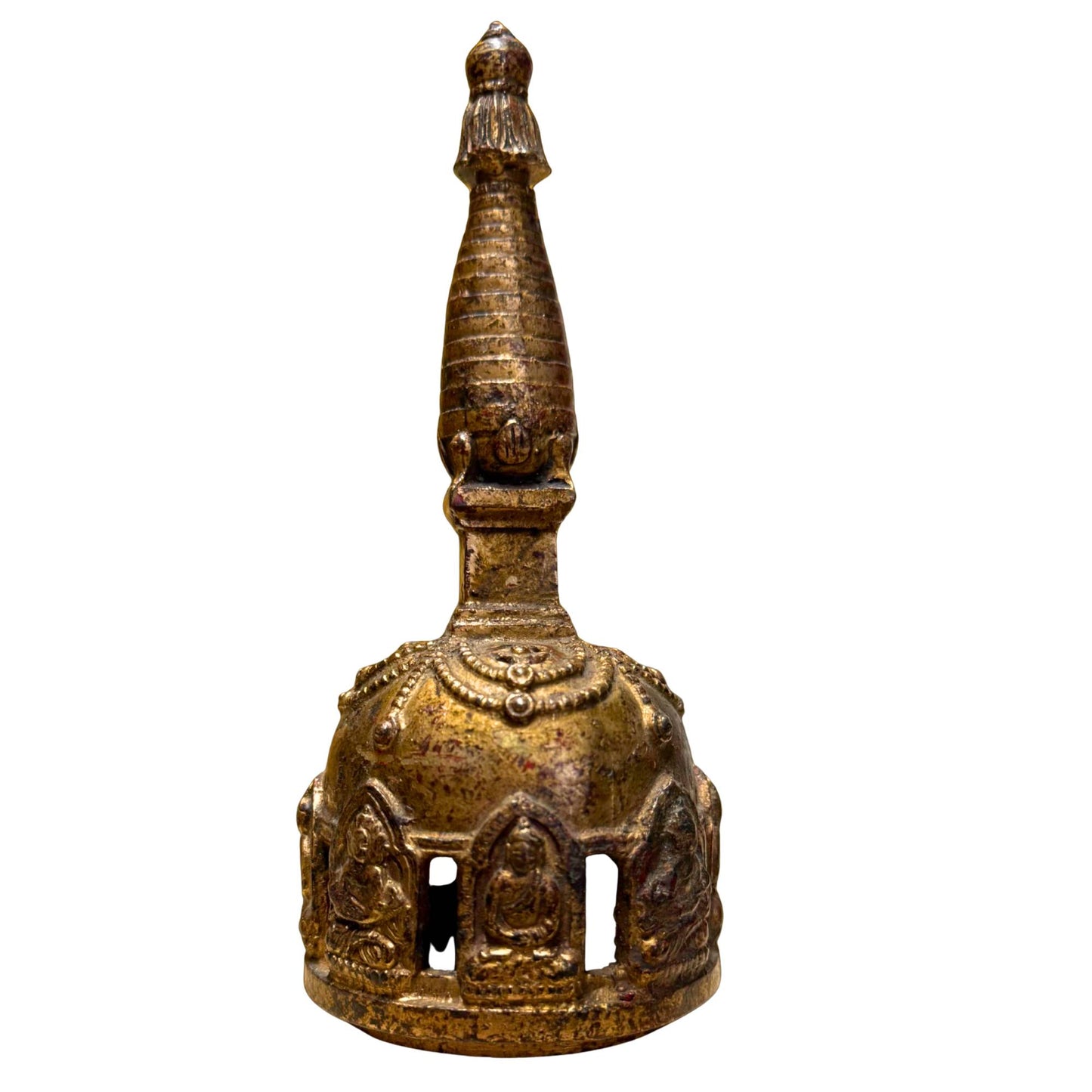 Expert audit of gilding and cinnabar pigment in Nepalese bronze