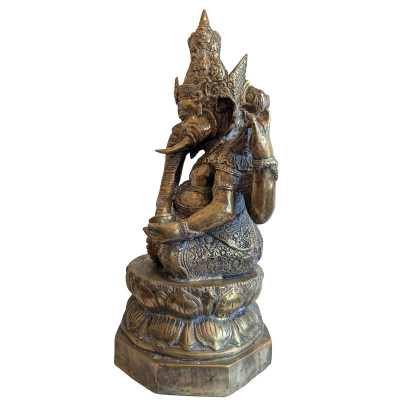 Ganesha with ritual attributes in Khmer bronze