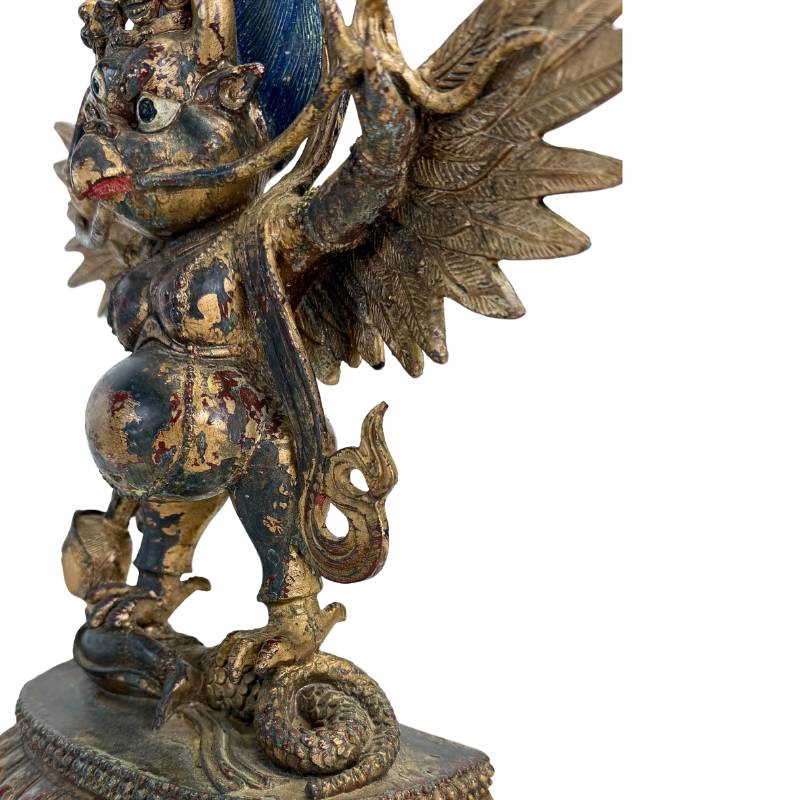 Garuda statue from Himalayan spiritual art in bronze