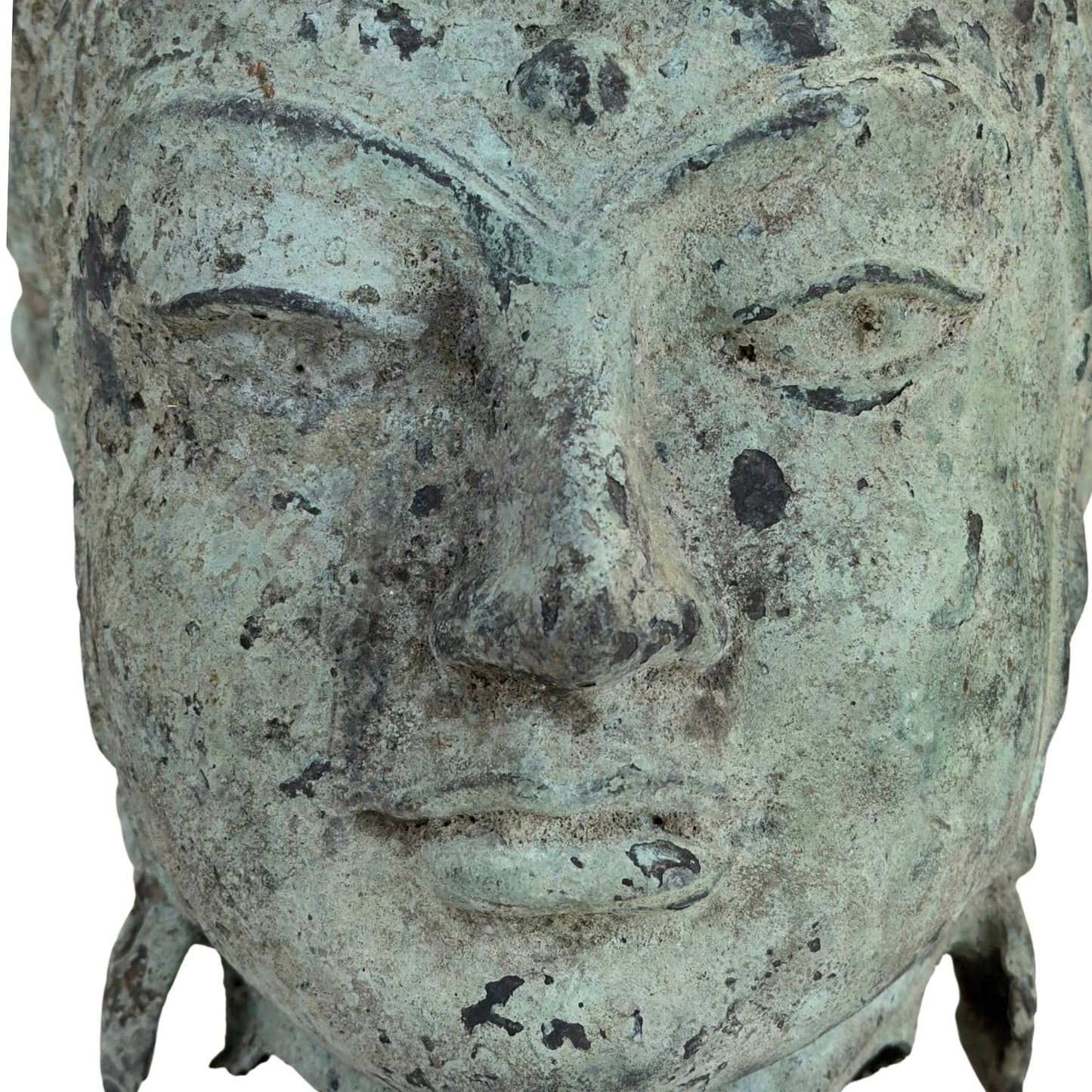 Main fragment of a crowned deity, presumably Vishnu from Java