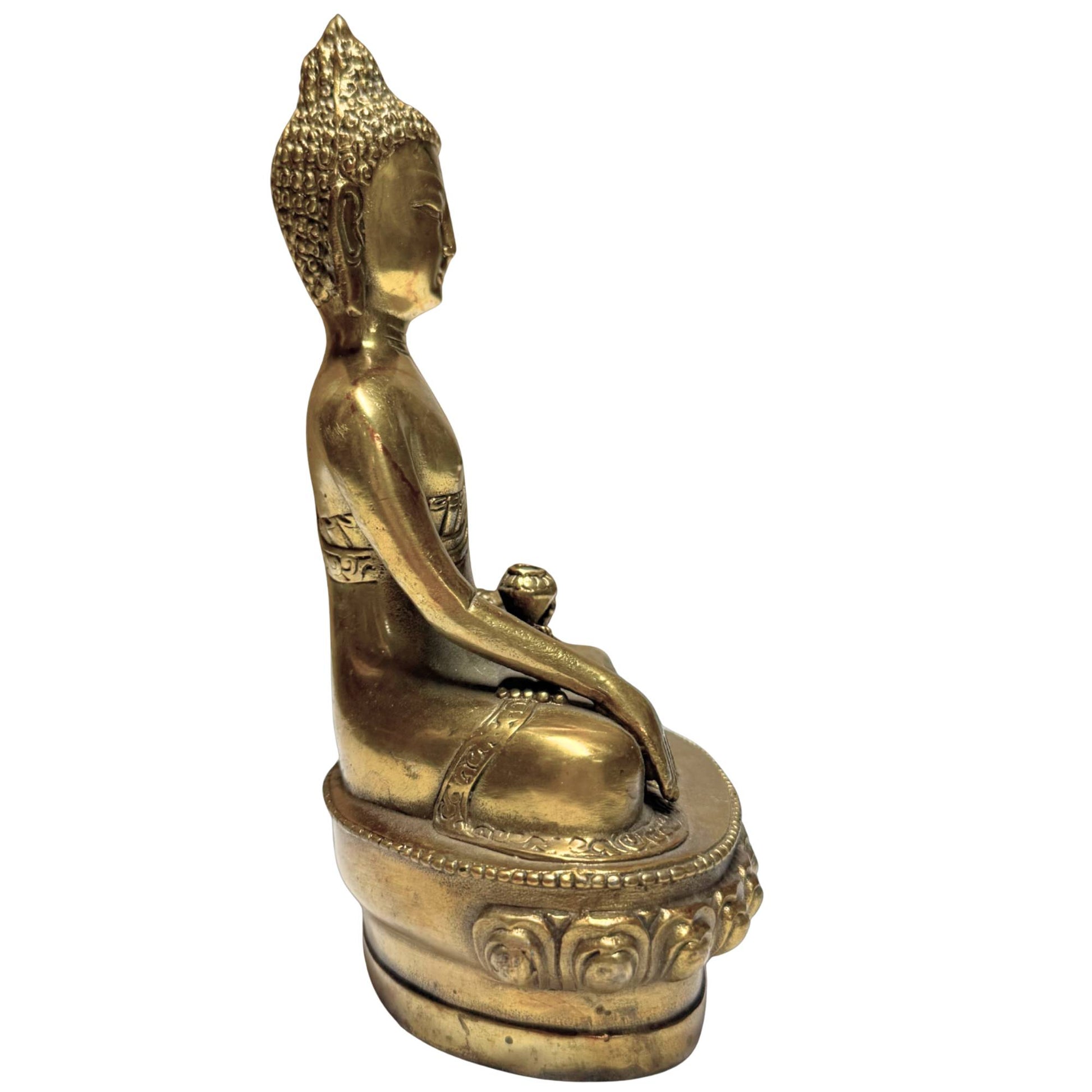 Gold-colored Buddha statue for meditation, peace, and a meaningful place in the home