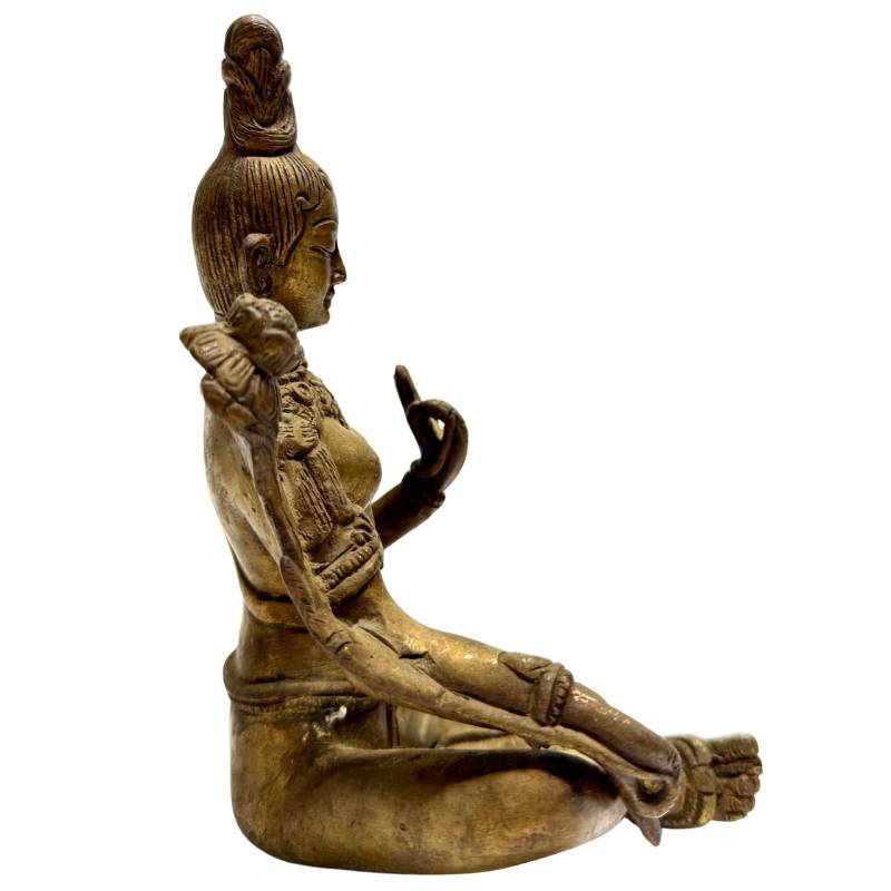 Green Tara bronze sculpture India Buddha statue