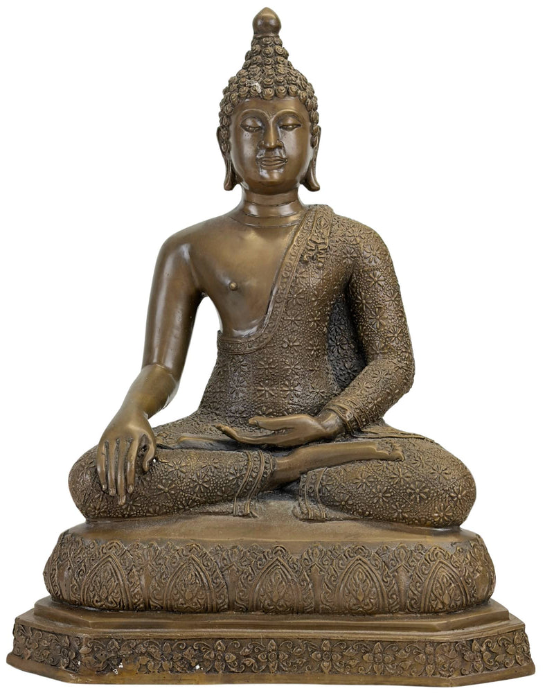 Bouddha Shakyamuni monumental en bronze — Style néo-Rattanakosin (37 cm)