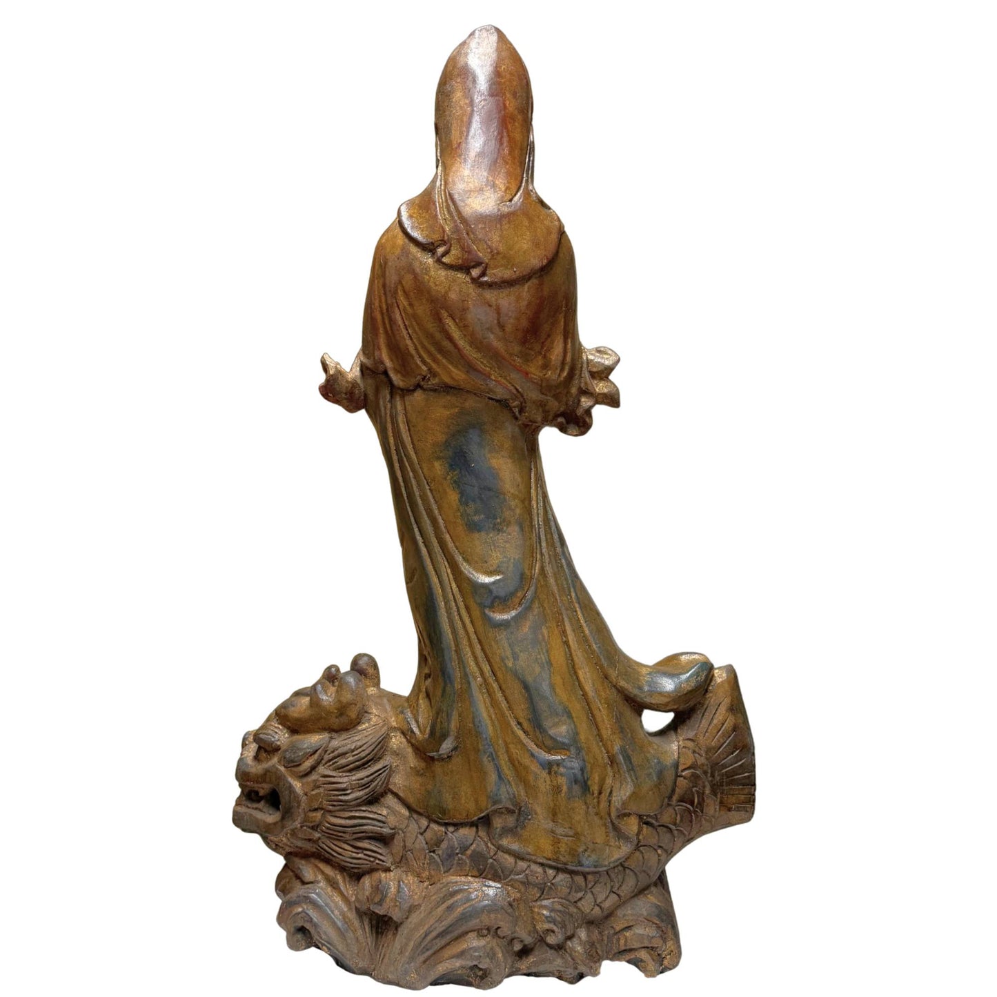 Large wooden Kwanyin statue 81cm high handmade China