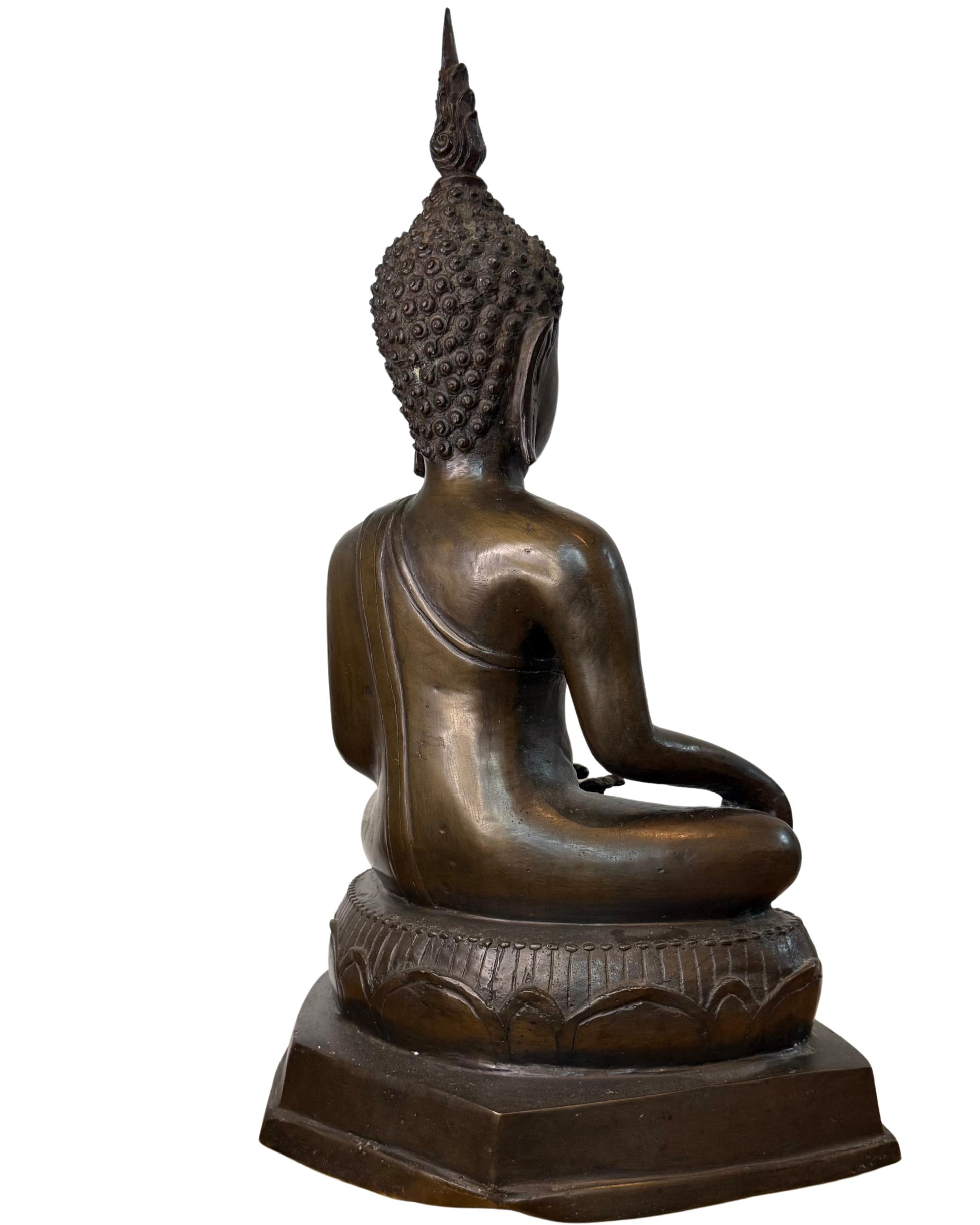 Large bronze Buddha Thailand statement piece spiritual
