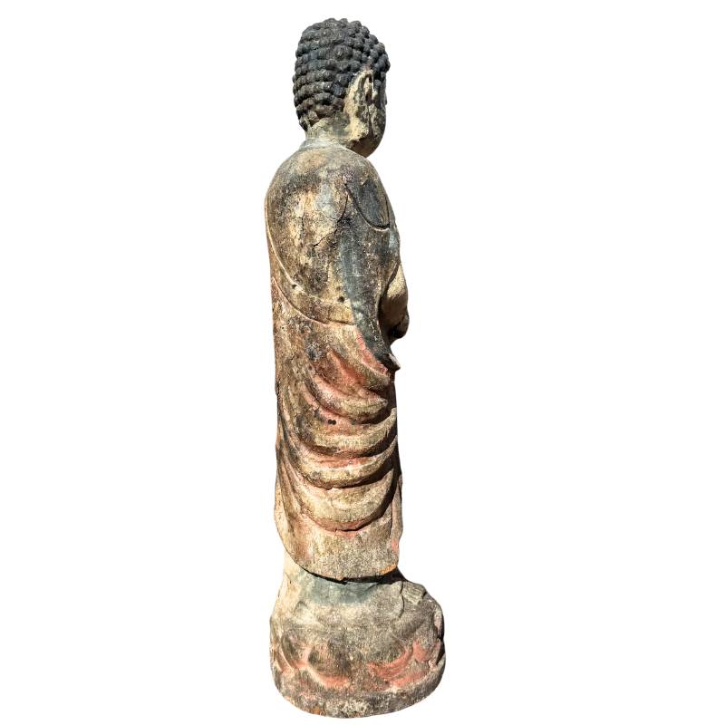 Large Chinese Kwan Yin sculpture made of wood

