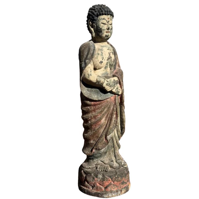 Large wooden Kwan Yin sculpture from China
