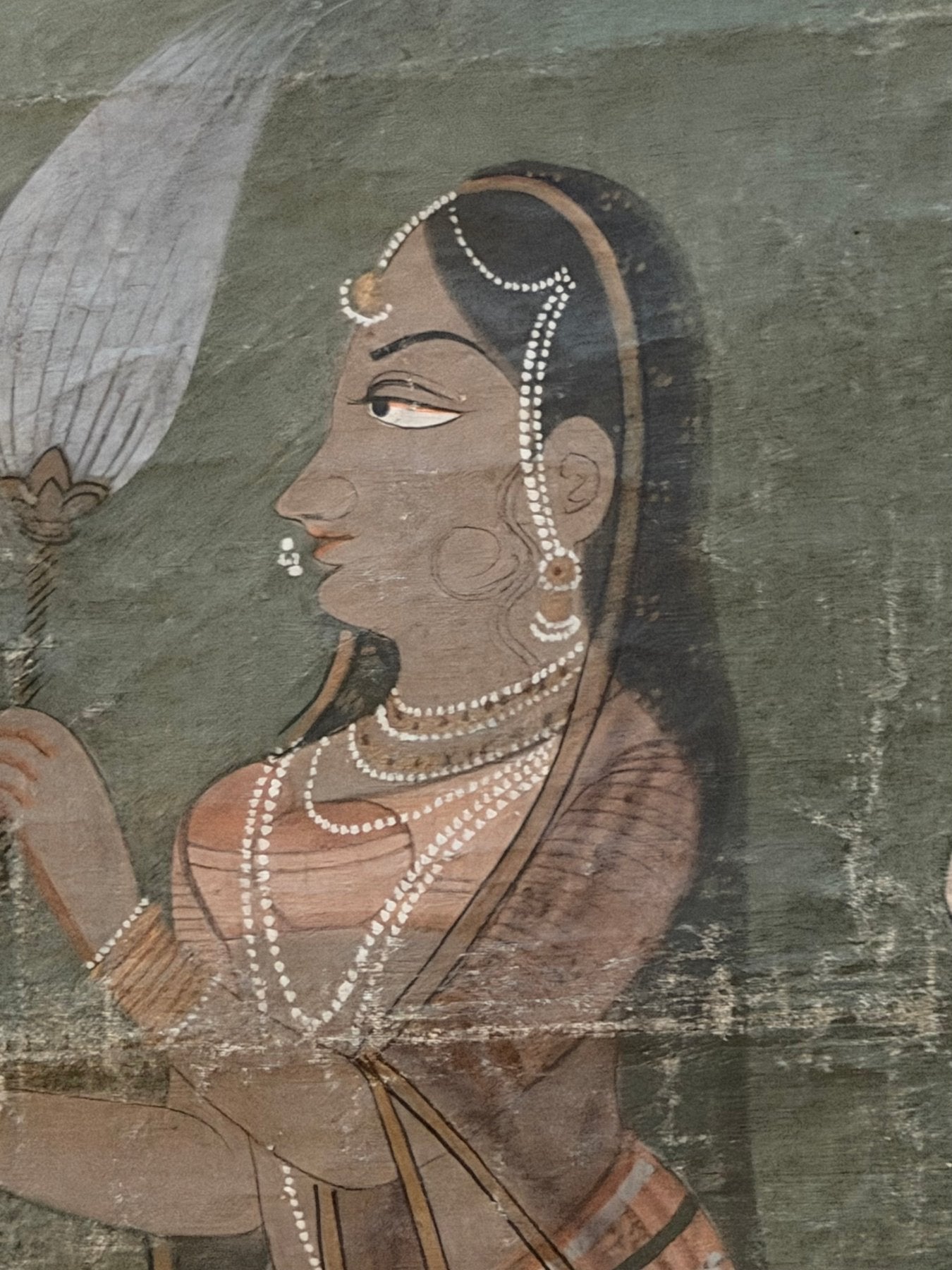 large wall decoration India Pichwai painting Krishna depiction