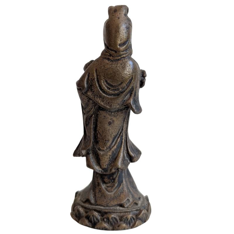 Bronze Guanyin statue intended for strength and peace on the journey