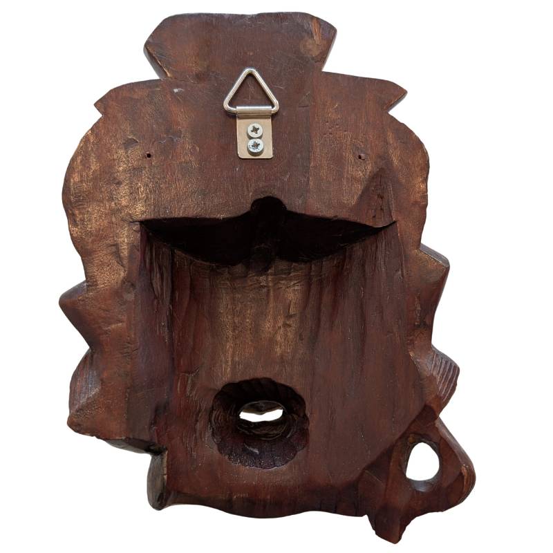 Wooden Guanyin head from China with glass eyes