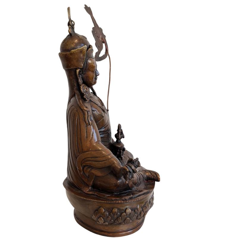 Bronze Guru Rinpoche Padmasambhava statue from Tibet, Vajrayana Buddhism