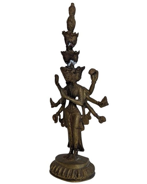 Hand-cast antique bronze Avalokiteshvara Sahasrabhuja