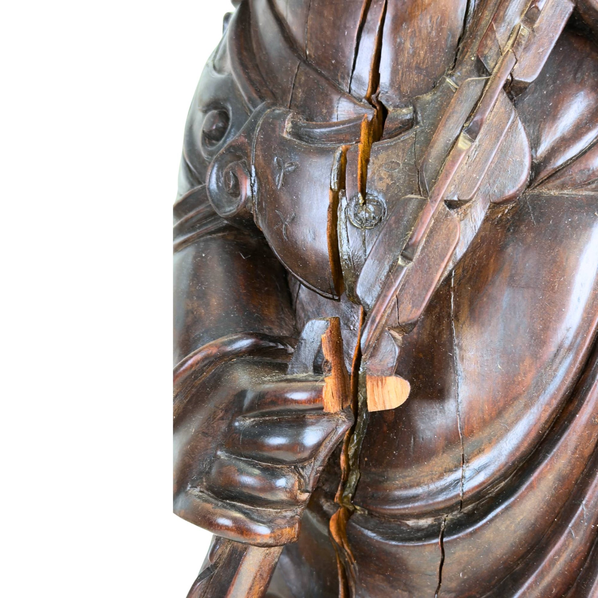 Authentic handmade Japanese art object in solid wood