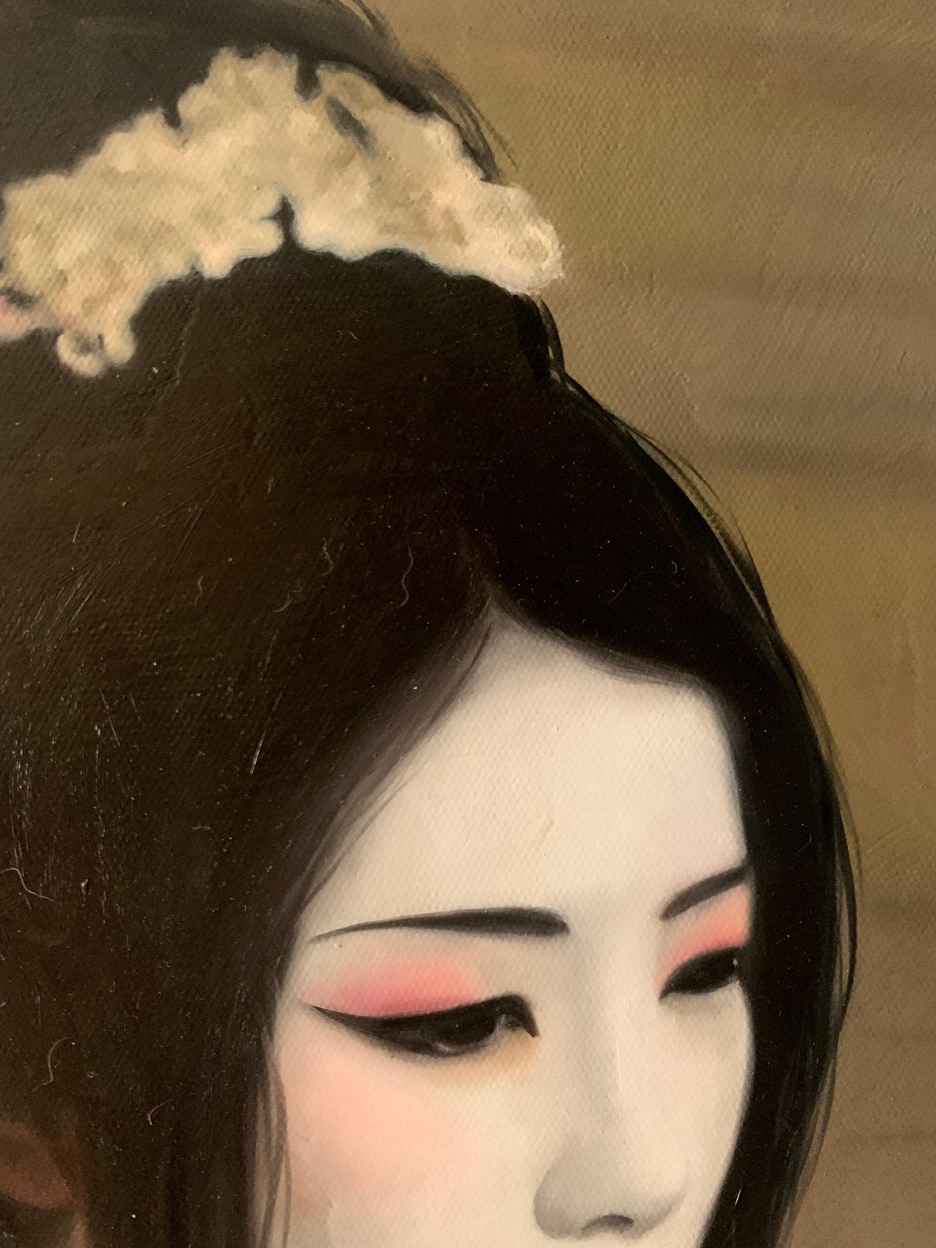 Hand-painted portrait oil on canvas modern figurative art