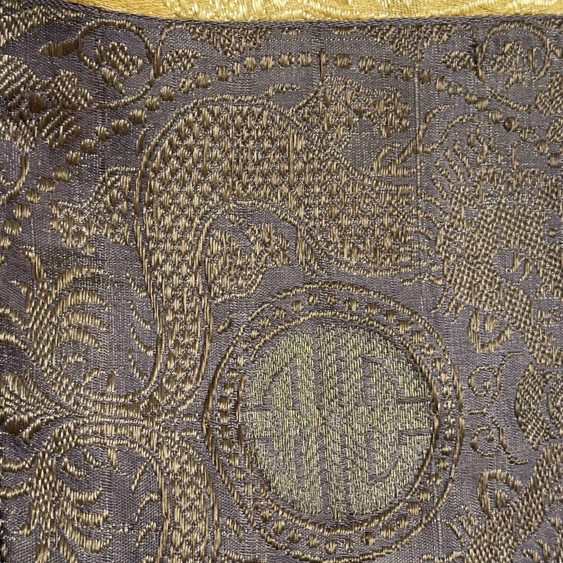Hand-painted mandala with authentic mineral pigments and gold accents