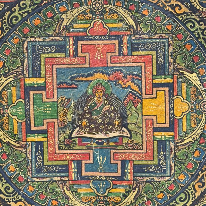 Hand-painted Tibetan thangka suitable for meditation and spiritual space