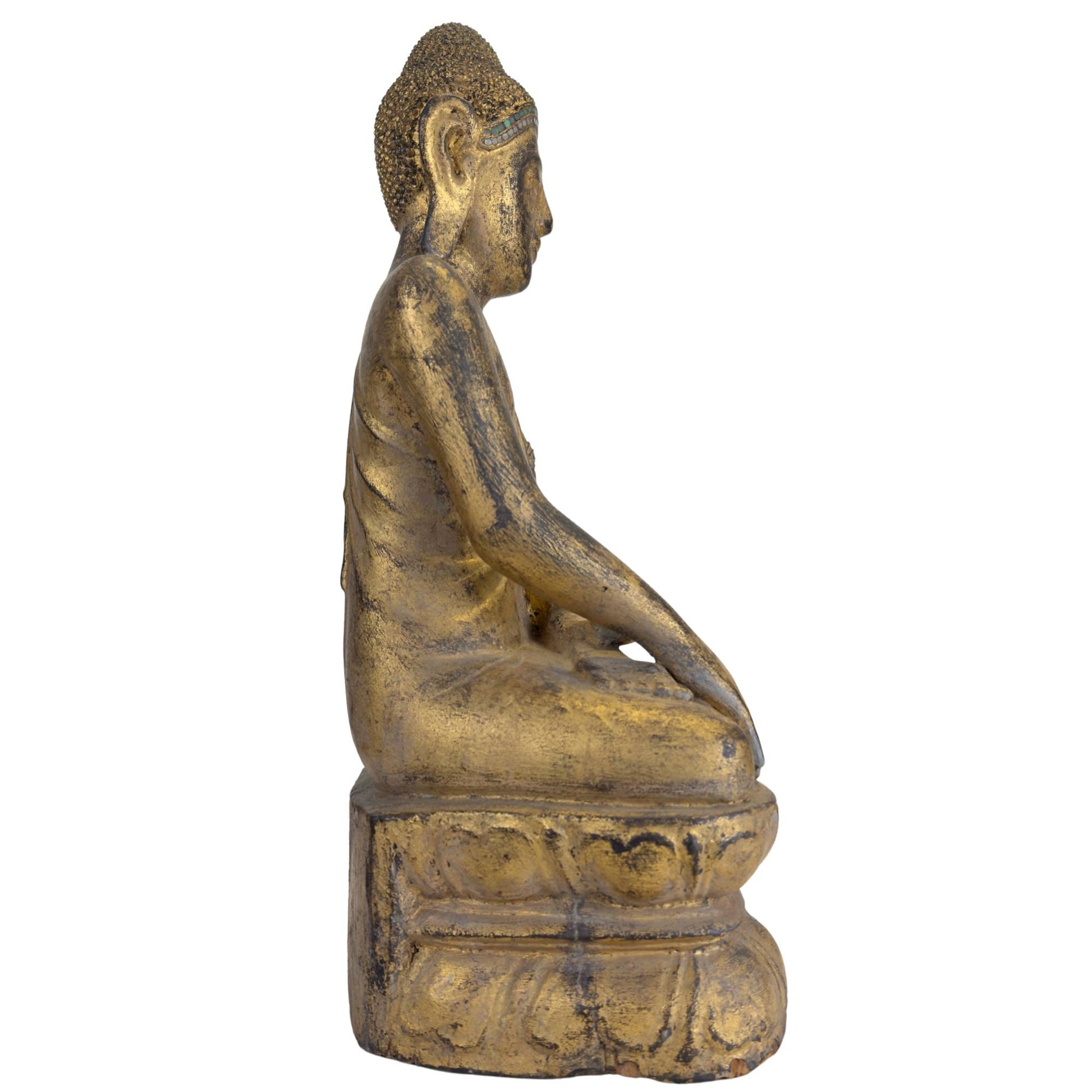 Hand-carved Buddha from Burma with a spiritual aura