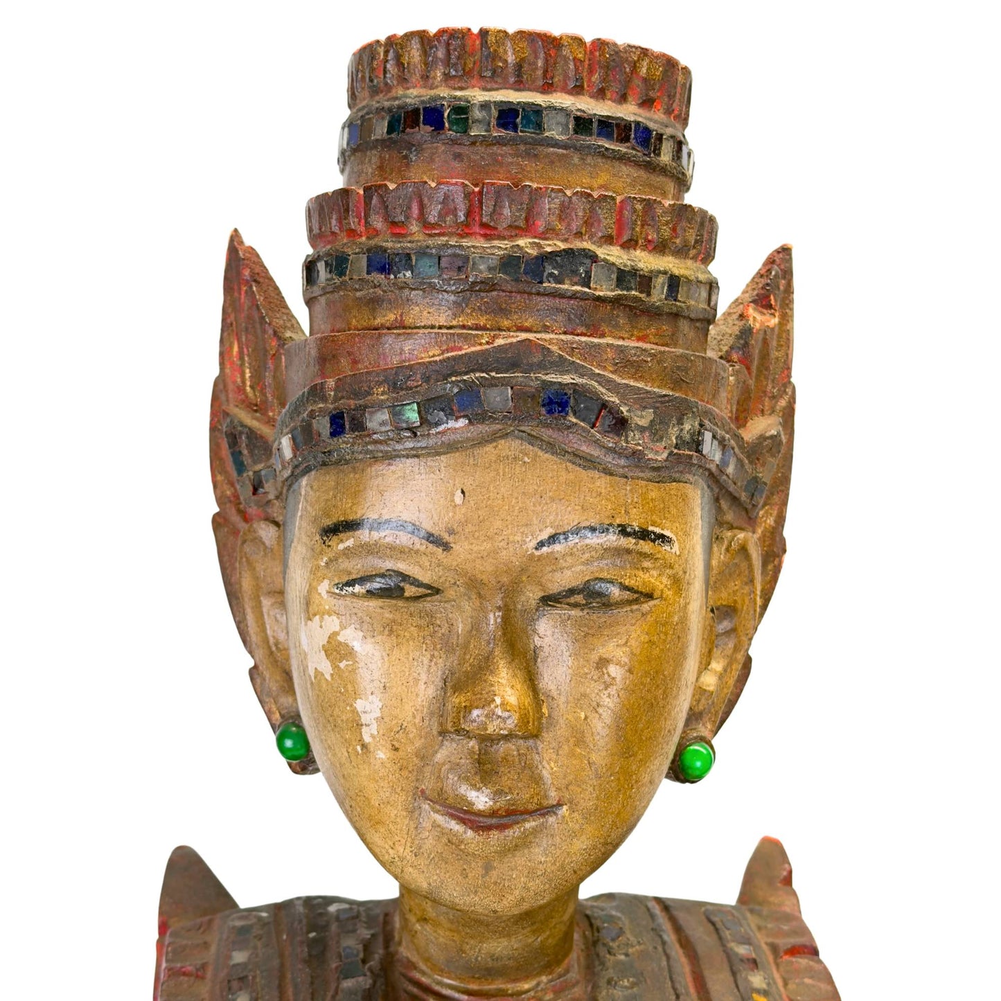 Hand-carved Nat-Geest from Burma with authentic wear