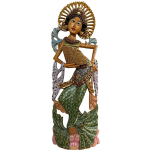 La Danseuse Céleste : Legong balinais sculpté à la main | 71 cm Symbole de grâce et d'harmonie divine