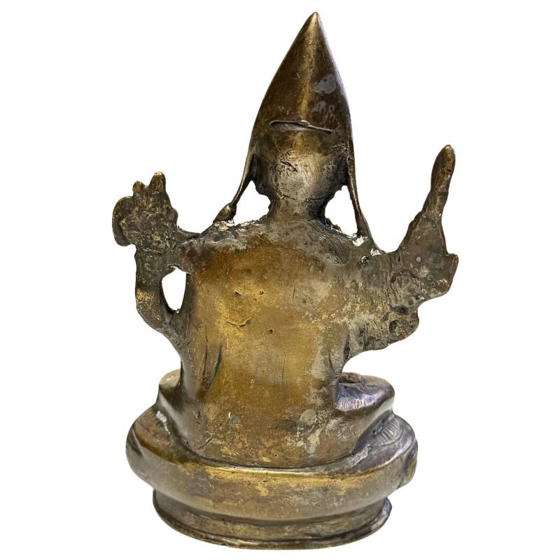 Himalayan antique teacher statue audit Gelug tradition