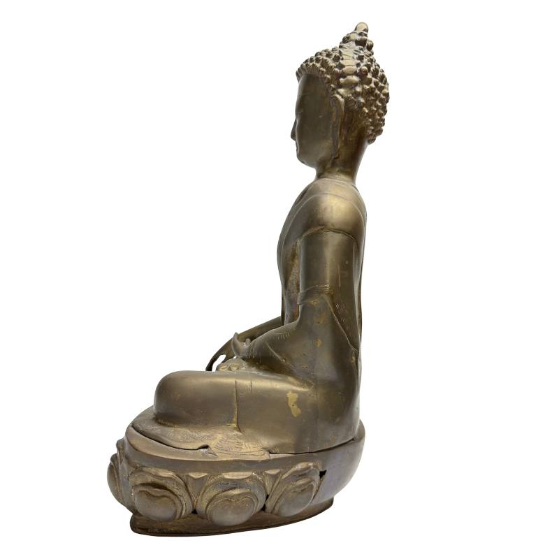 Antique bronze Buddha from the Himalayas, 18th/19th century with gilding
