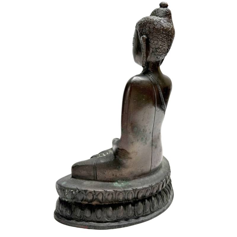 Handcrafted bronze Buddha statue from the Himalayan region

