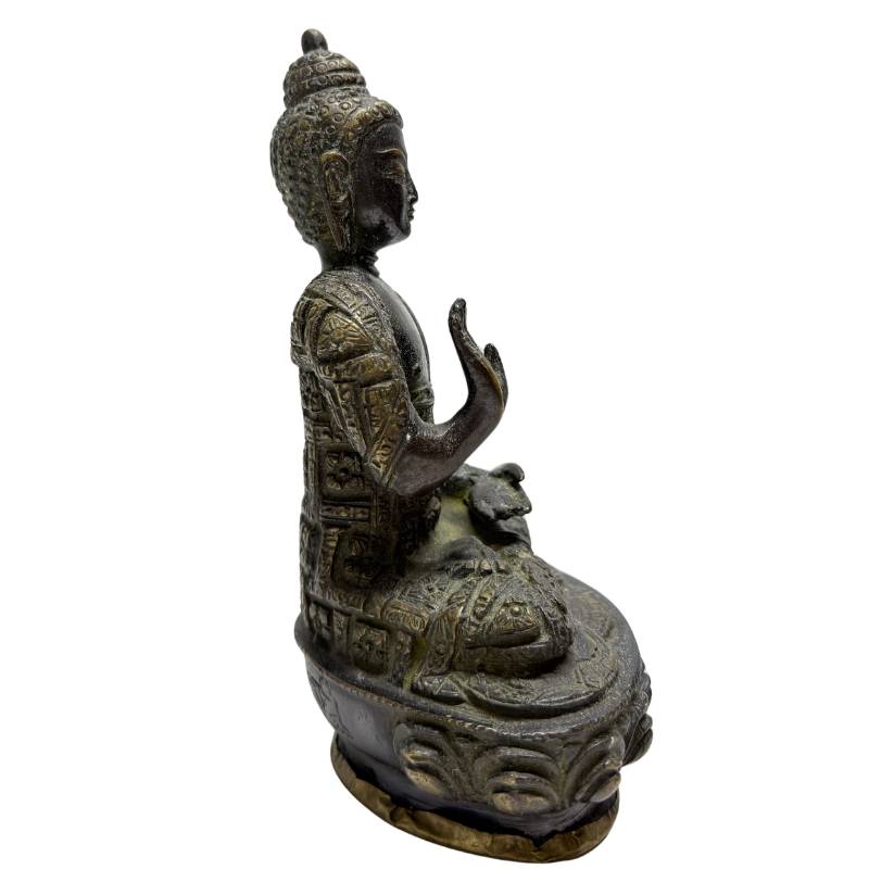 Fire-gilded bronze Buddha pair from the Himalayan region