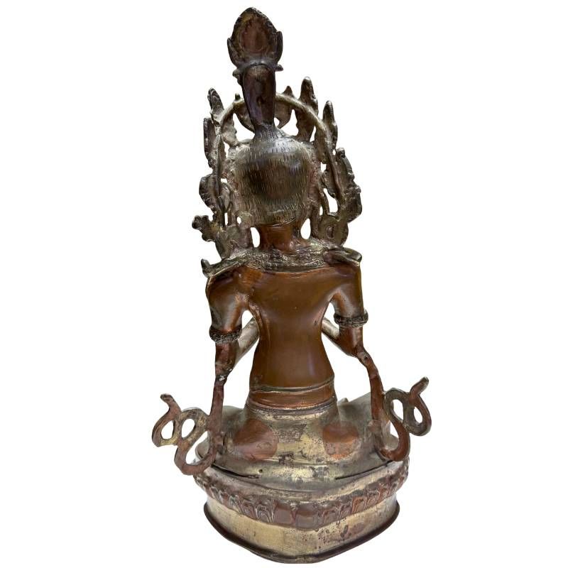 Authentic studio work of an antique bronze Tara from the Himalayas