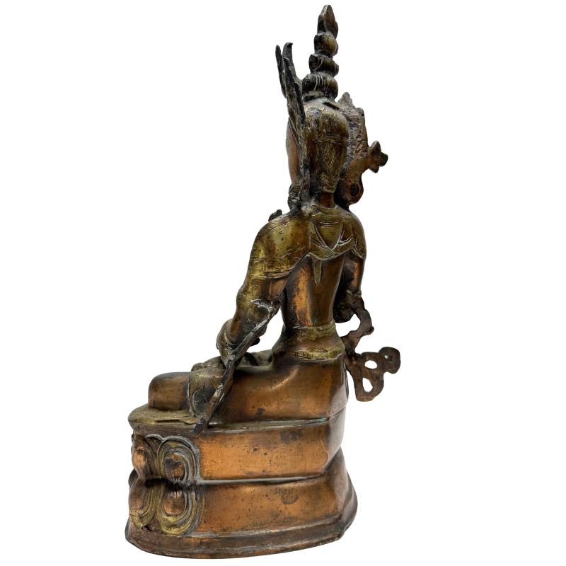 Bronze Vajrasattva with vajra and bell in a meditative posture