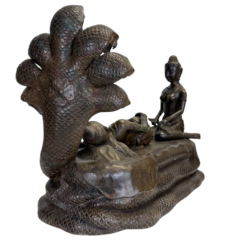 Hindu god Vishnu on the snake king Ananta Shesha