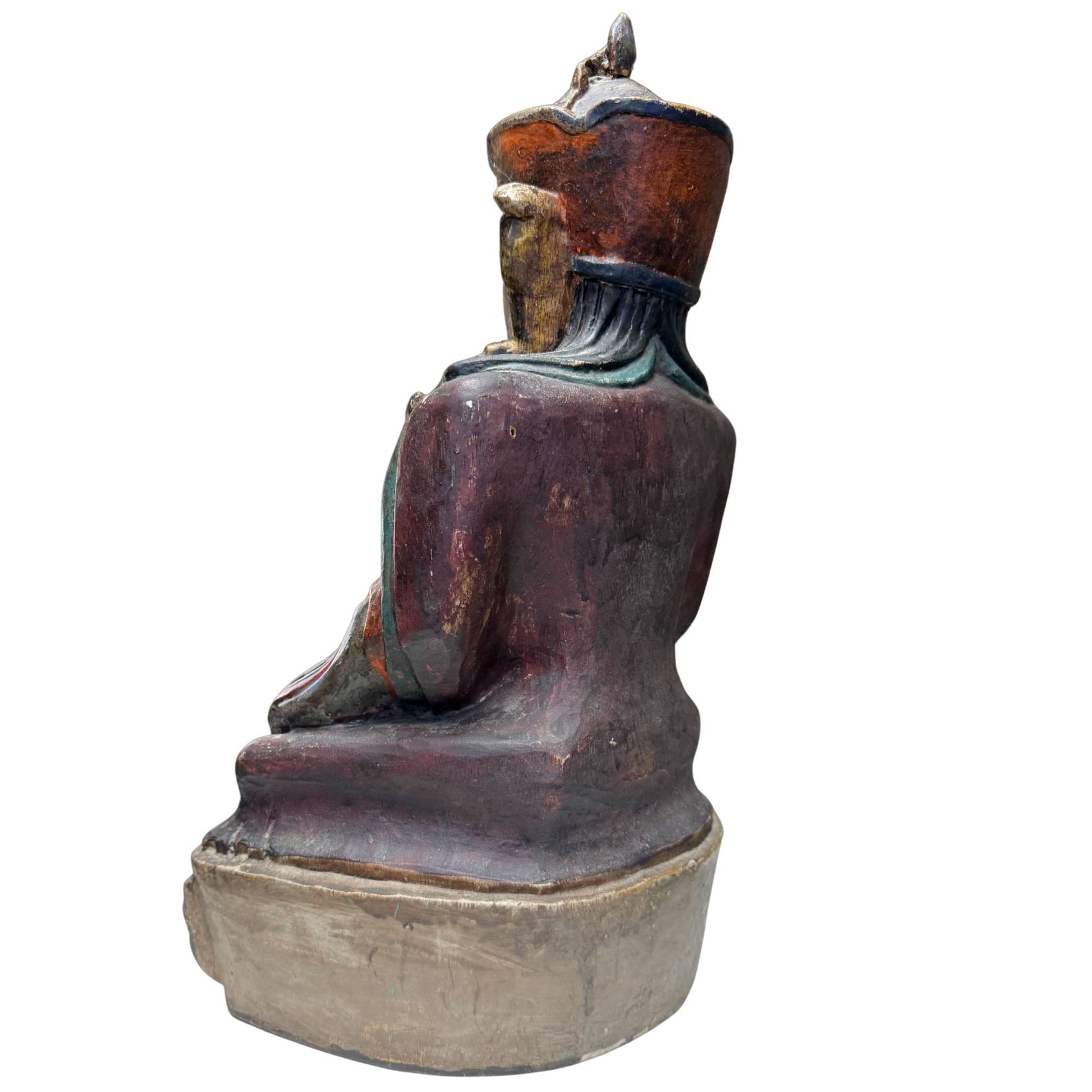 Historic patina wooden Karma Pakshi 2.3kg dehydration
