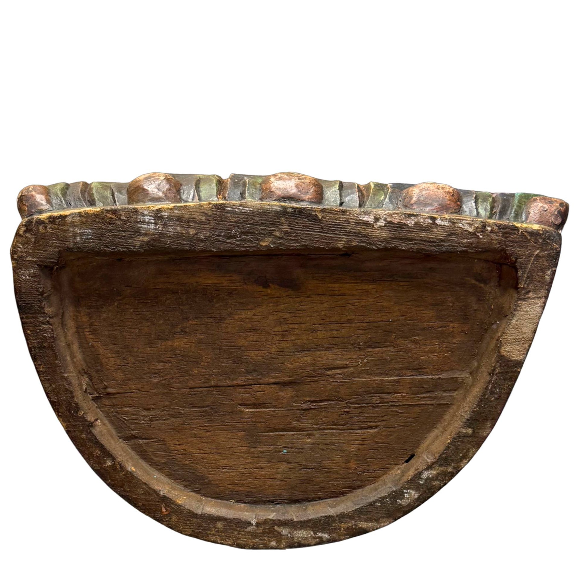 Historic patina wooden Karma Pakshi 2.3kg dehydration bottom