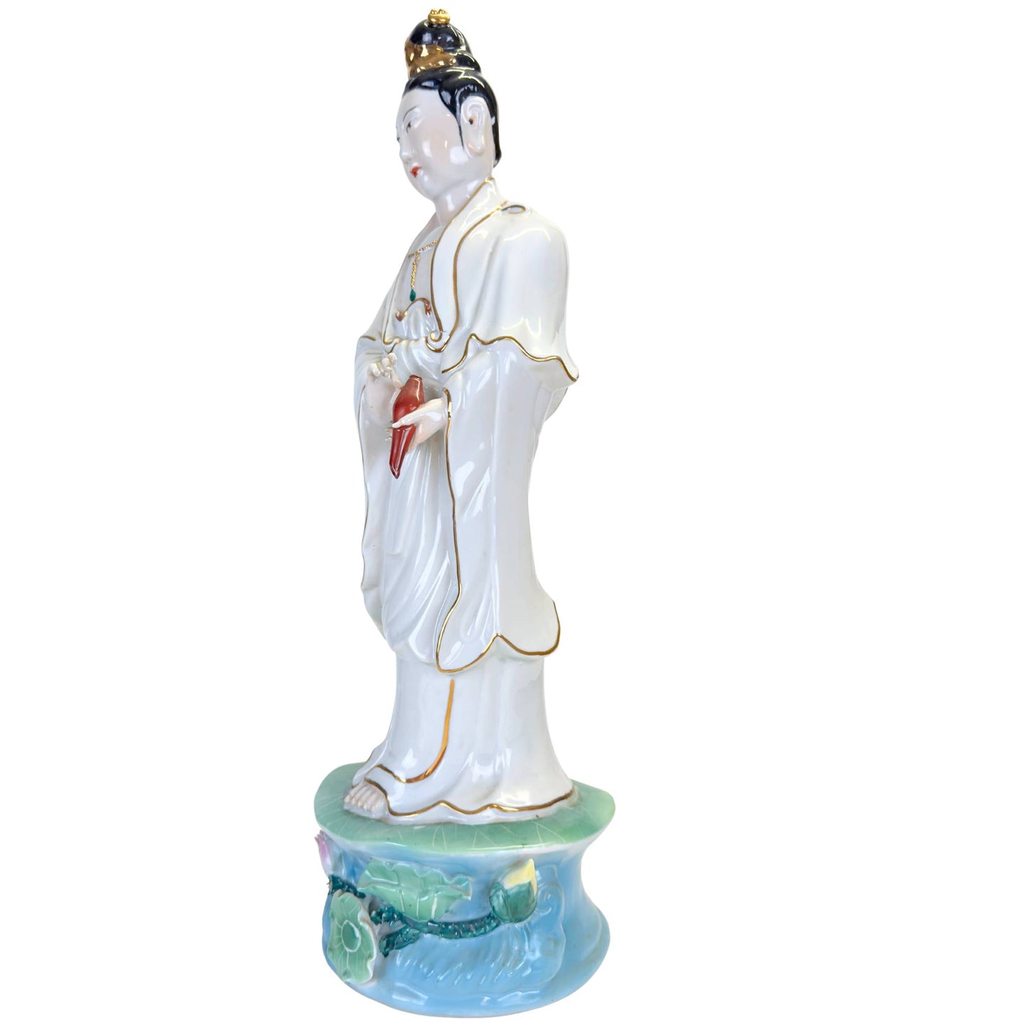 High-quality Oriental porcelain artwork with a height of 47 centimeters.