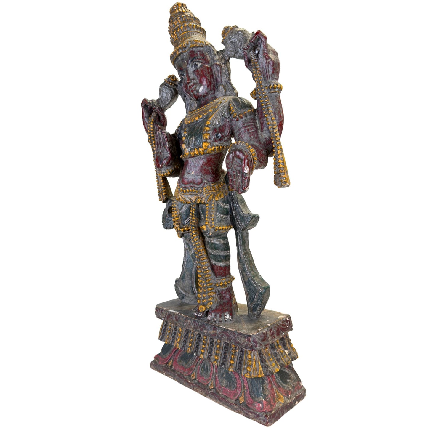 Buy antique wooden Vishnu statue of 60 cm online