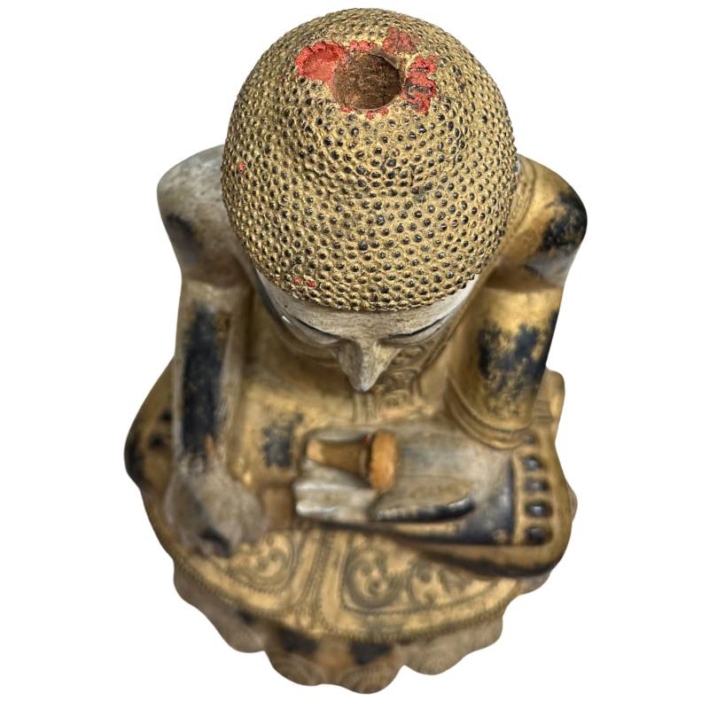 wood carving of the elephant throne of a Buddha statue