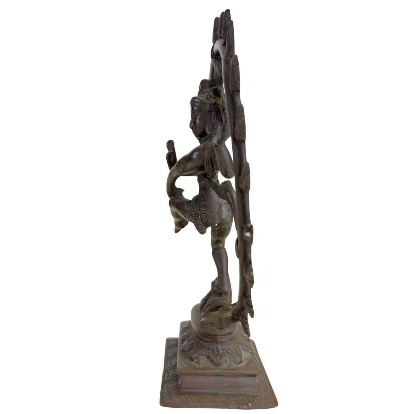 Indian bronze temple statue of Shiva Nataraja with spiritual symbolism and powerful presence