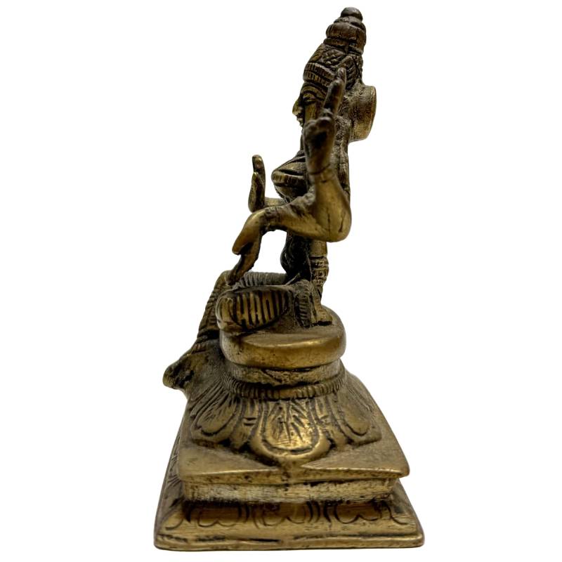 Indian bronze statue of the Hindu goddess Lakshmi
