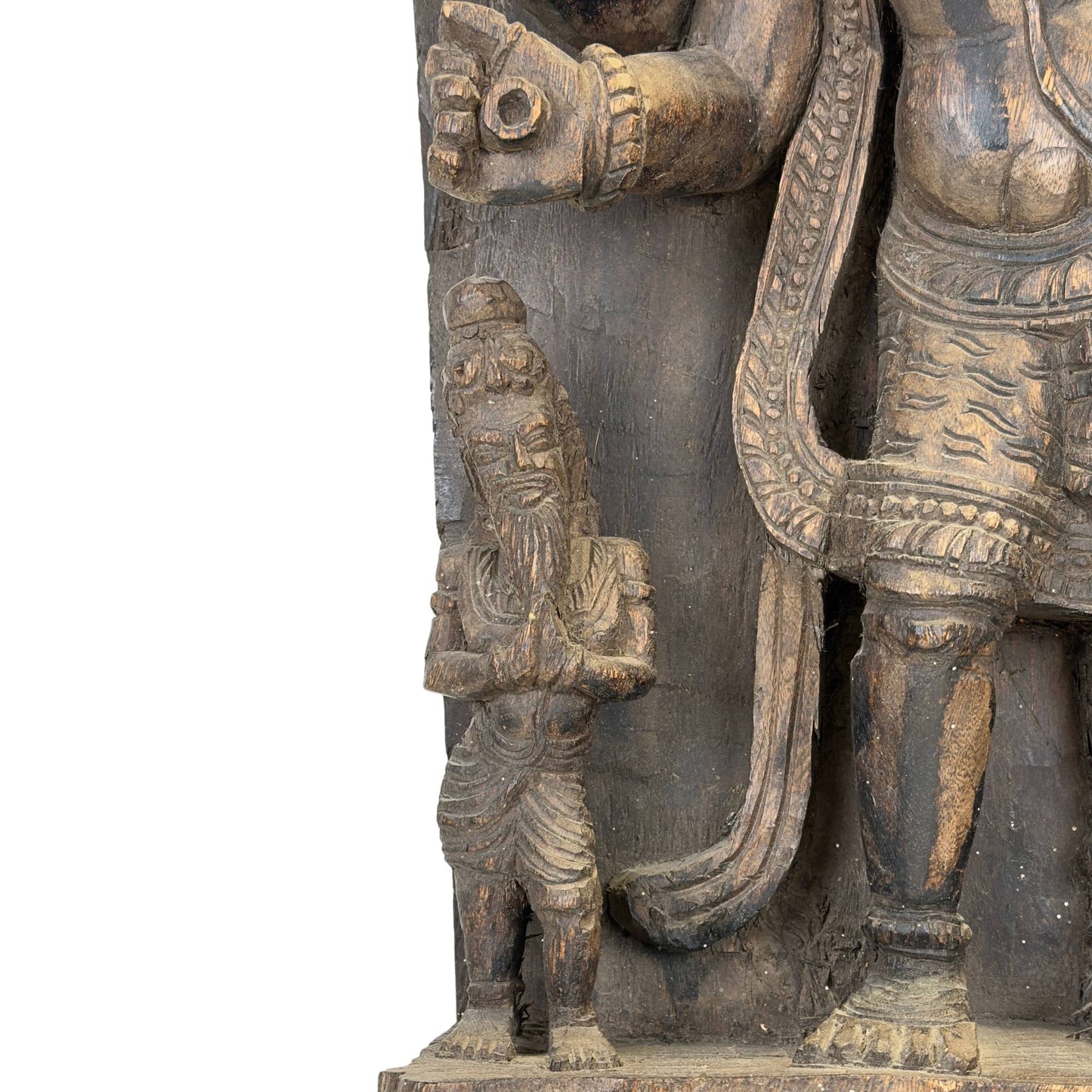 Indian temple relief with a multi-armed Ardhanarishvara depiction