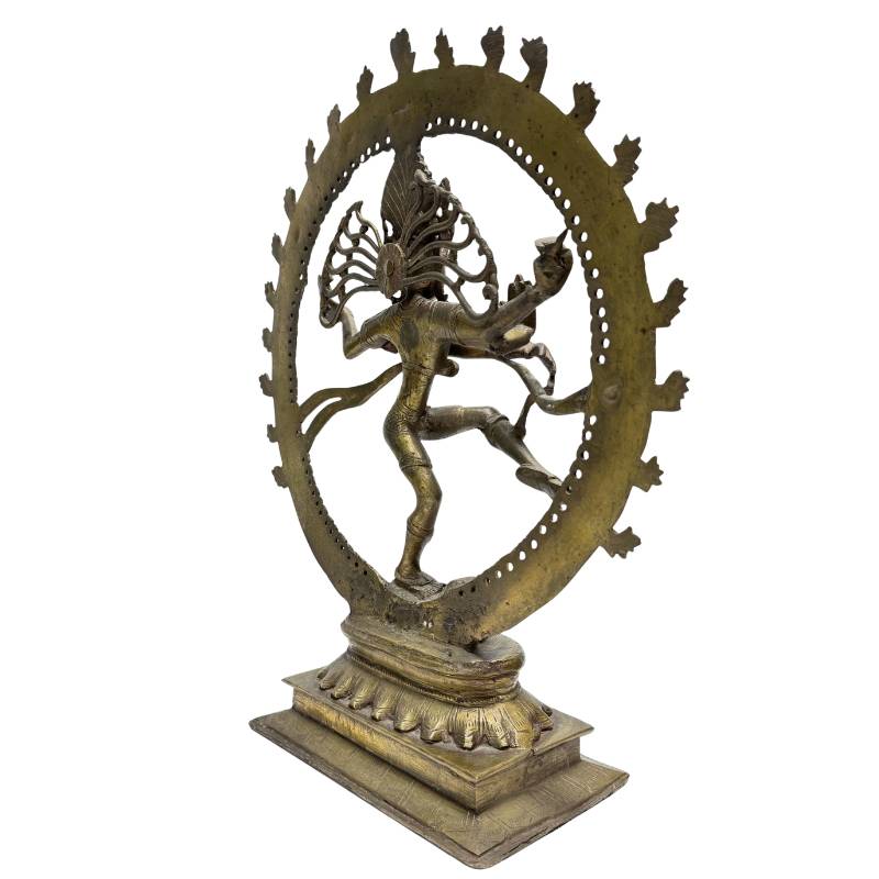 Bronze Nataraja temple sculpture in Indian style