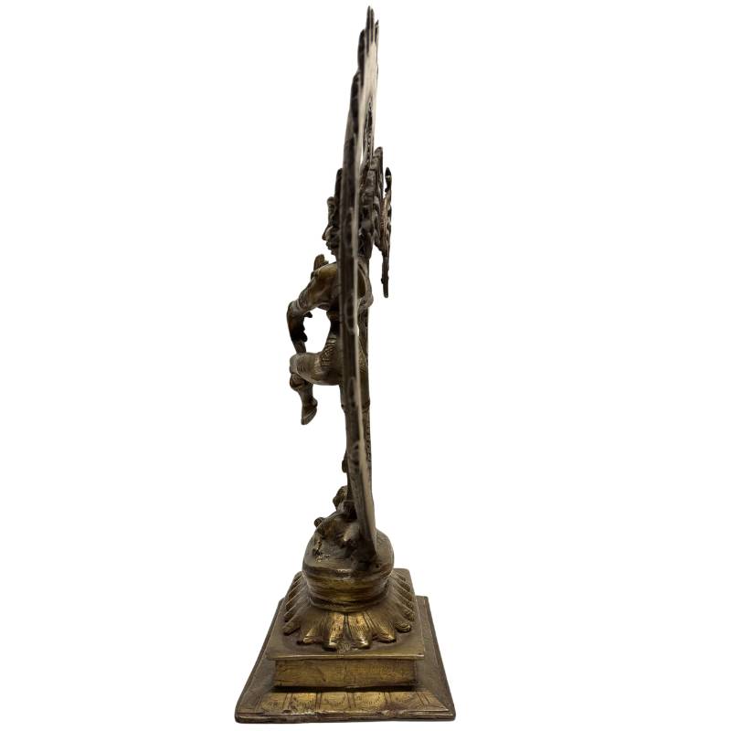 Bronze Nataraja in dance pose, Indian temple style execution