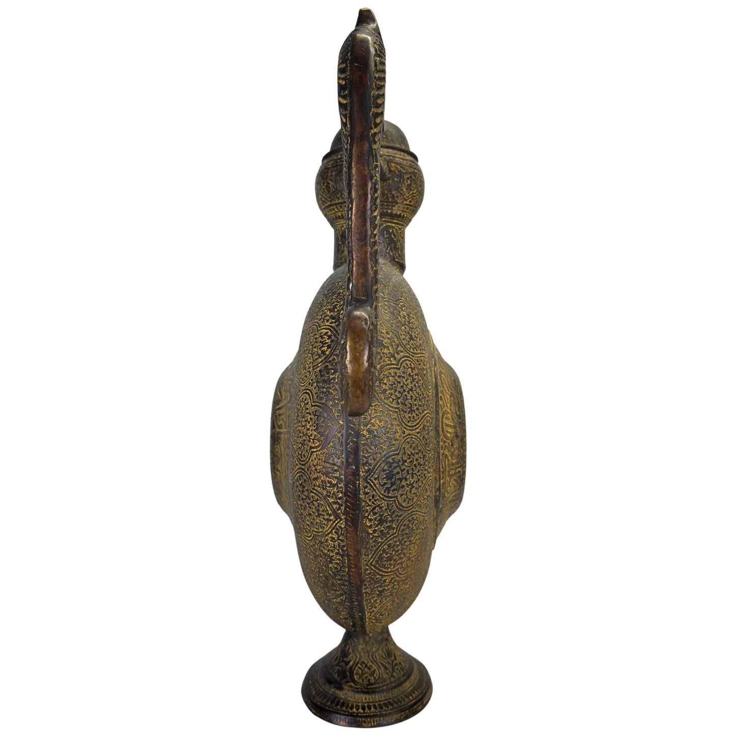 Top view of the ritual vessel showing the deep, warm golden glow.