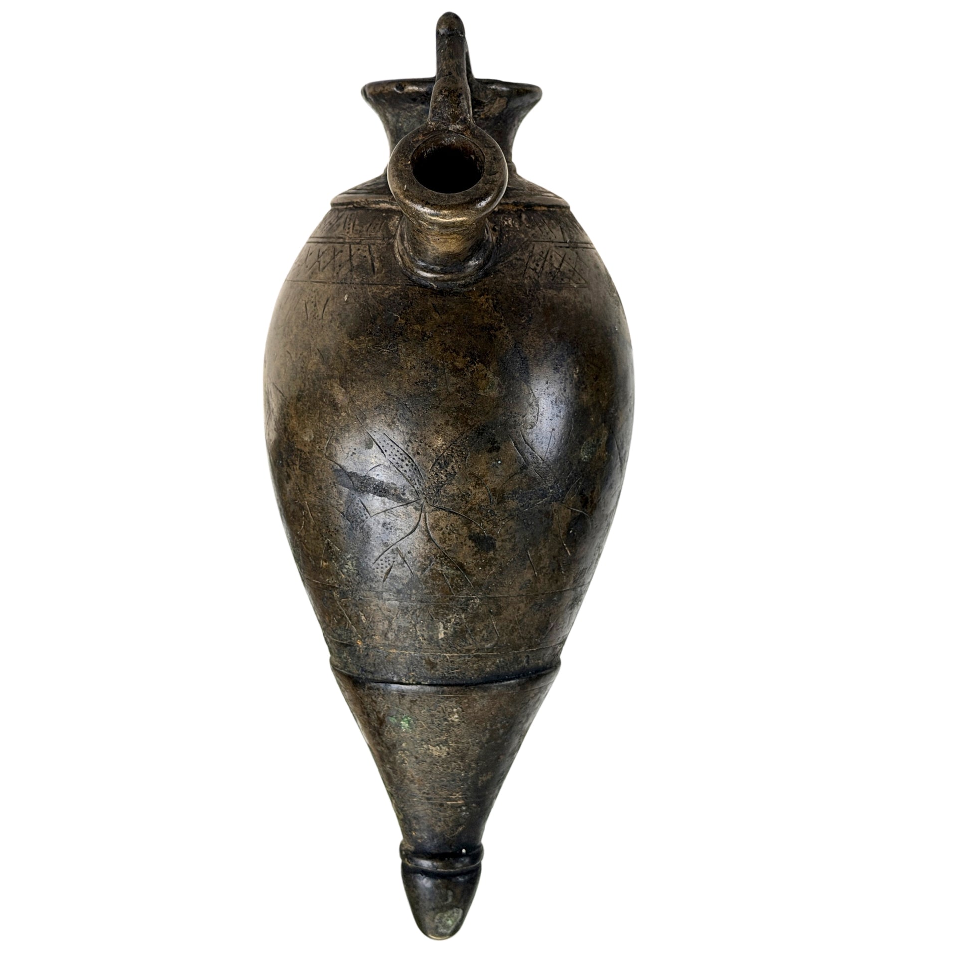 Antieke Indo-Perzische bronzen huqqa uit de 18e eeuw