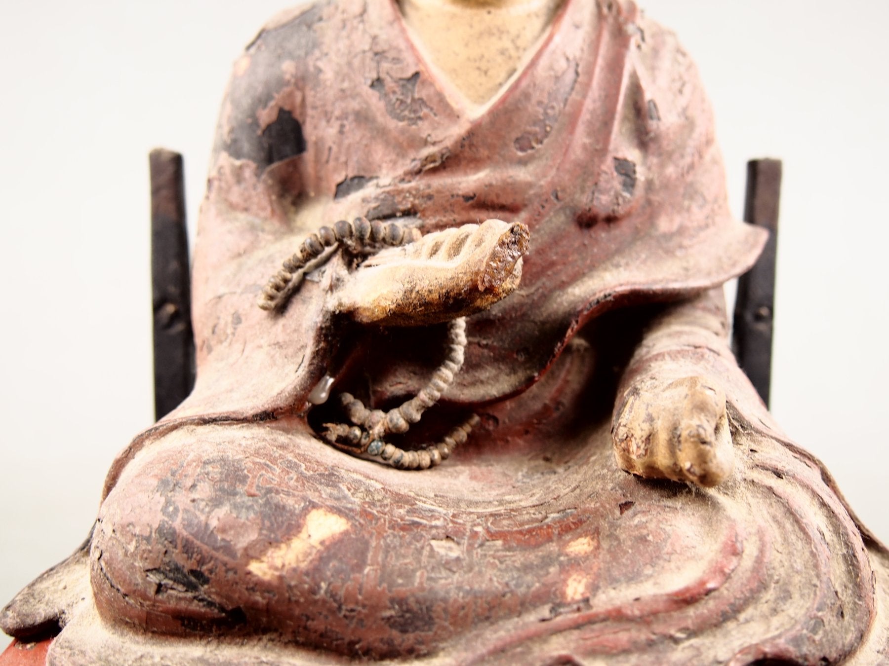 Wooden religious statue from Japanese temple culture
