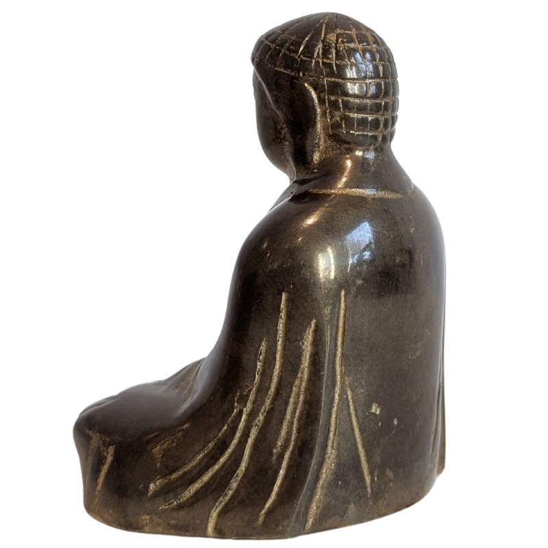 Japanese bronze Buddha as a household statue in dhyana mudra, Japan